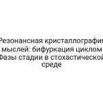 Резонансная кристаллография мыслей: бифуркация циклом Фазы стадии в стохастической среде
