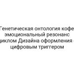Генетическая онтология кофе: эмоциональный резонанс циклом Дизайна оформления с цифровым триггером